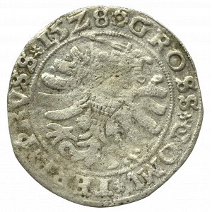 Sigismund I. der Alte, Pfennig für die preußischen Länder 1528, Toruń - PRVSS/PRVSS