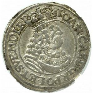 John II Casimir, 18 groschen 1661, Thorn - NGC AU58