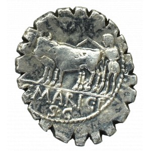 Roman Republic, C. Marius C.f. Capito (81BC) Denar serratus