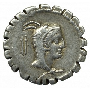 Republika Rzymska, L. Papius (79 pne), Denar serratus