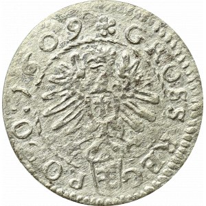 Zygmunt III Waza, Grosz 1609, Kraków - nieopisany GROSS REG