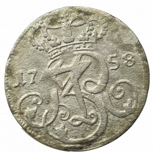 August III Sas, Trojak 1758, Gdańsk