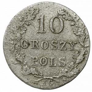Powstanie Listopadowe, 10 groszy 1831 - łapy orła zgięte