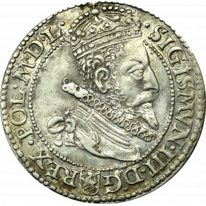 Sigismund III Vasa, Sixpence 1601, Malbork - letter M - RARE