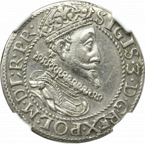 Sigismund III Vasa, Ort 1613, Danzig - RARE - NGC MS61 (2-MAX)