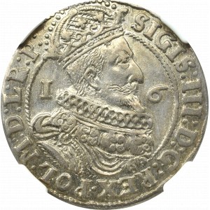 Sigismund III Vasa, Ort 1626, Danzig - WIDE LAND - NGC AU58