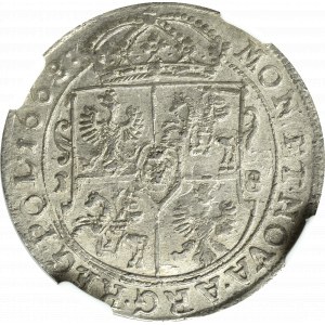 John II Casimir, 18 groschen 1668, Bromberg - NGC AU58