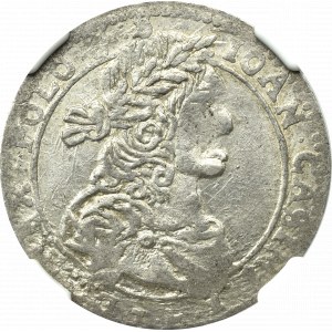John II Casimir, 18 groschen 1664, Vilnius - NGC AU58