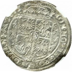 Johannes II. Kasimir, Ort 1653, Poznań - UNSIGNIERT - NGC MS60 (MAX)