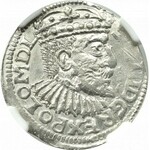 Zygmunt III Waza, Trojak 1595, Bydgoszcz - NIEOPISANY - NGC MS63