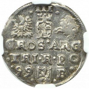 Zygmunt III Waza, Trojak 1599, Bydgoszcz - NIEOPISANY - NGC MS65 (MAX)