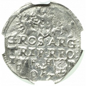 Zygmunt III Waza, Trojak 1597, Poznań - NIEOPISANY - NGC MS63