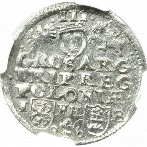 Zygmunt III Waza, Trojak 1596, Poznań - NIEOPISANY - NGC MS63