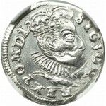 Sigismund III Vasa, Trojak 1596, Poznań - UNSIGNED - NGC MS63