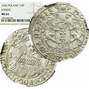 Sigismund III, 18 groscehn 1626, Danzig - NGC MS65