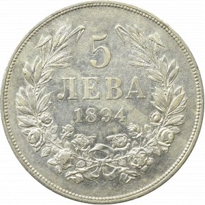 Bulgaria, 5 leva 1894