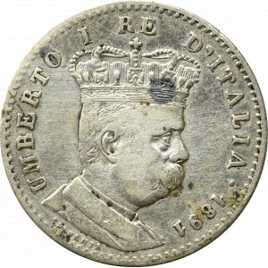 Italian Eritrea, 1 lira 1891