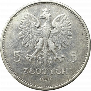 II Rzeczpospolita, 5 złotych 1930 Sztandar