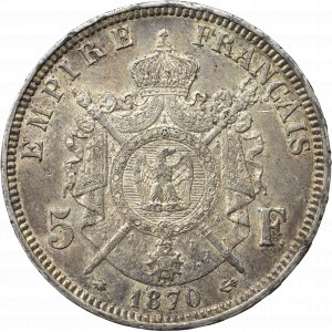 France, 5 francs 1870