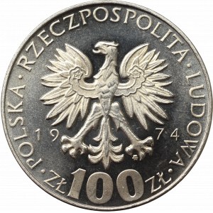 PRL, 100 złotych 1974 Skłodowska-Curie - Próba Nikiel