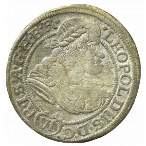 Śląsk pod panowaniem Habsburgów, Leopold I, 6 krajcarów 1673, Wrocław - nieopisany