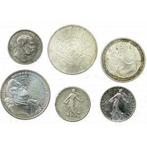 Zestaw monet srebrnych