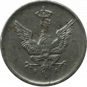 Kingdom of Poland, 1 pfennig 1918 - mint error