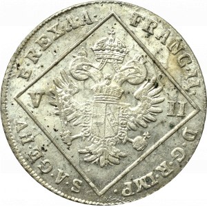 Austria, Franciszek II, 7 krajcarów 1802 - przebitka na 12 krajcarach