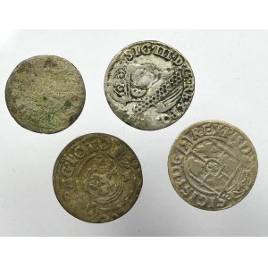 Zestaw drobnych srebrnych monet z okresu panowania Z III Wazy