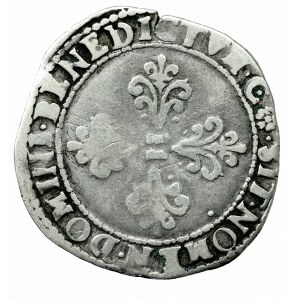 France, Henri III, 1/2 franc 1590, Bordeaux