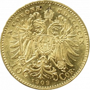 Austro-Hungary, 10 coron 1909