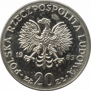 PRL, 20 złotych 1983 Nowotko - prooflike