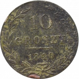 Poland under Russia, Nicholas I, 10 groschen 1840