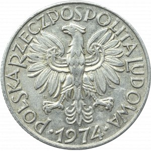 PRL, 5 złotych 1974 Rybak - szuwary