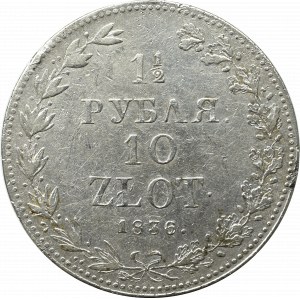 Poland under Russia, Nicholas I, 1-1/2 rouble=10 zloty 1836