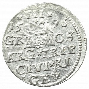 Zygmunt III Waza, Trojak 1596, Ryga - nieopisany