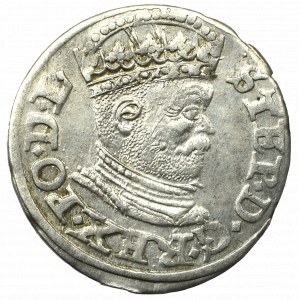Stefan Batory, Trojak 1586, Ryga - mała głowa