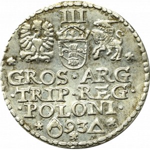 Zygmunt III Waza, Trojak 1593, Malbork - nieopisany