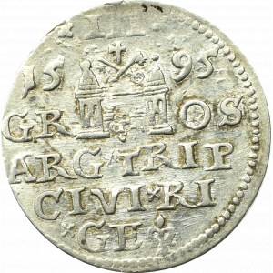 Sigismund III, 3 groschen 1595, Riga