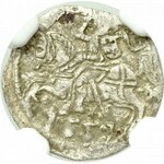 Zygmunt II August, denar 1551, Wilno - RZADKOŚĆ - NGC AU55 (MAX)