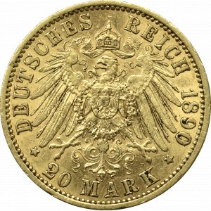 Germany, Preussen, 20 mark 1890 A