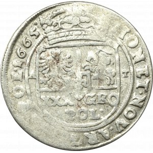 Johannes II. Kasimir, Tymf 1665, Bydgoszcz - unbeschriebenes METALLA/O-Piercing