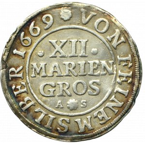 Niemcy, Hanower, 12 groszy maryjnych 1669