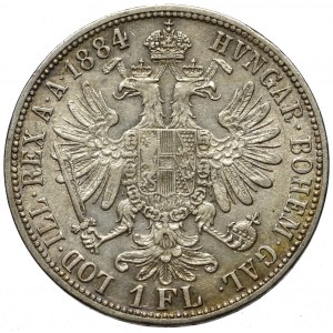 Austria, 1 florin 1884