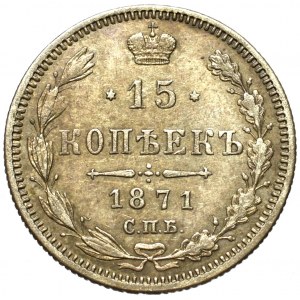 Russia, Alexander II, 15 kopecks 1871