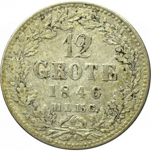 Germany, Bremen, 12 grote 1846