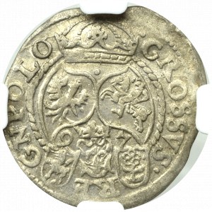 Zygmunt III Waza, Grosz 1597, Poznań - NIEOPISANY NGC AU53