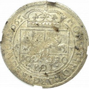 Johannes II. Kasimir, Tymf 1665, Krakau - UNSIGNIERT - NGC MS61 (2-MAX)