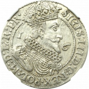 Sigismund III, 18 groschen 1625, Danzig - NGC AU58