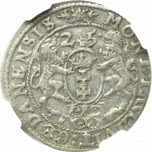 Sigismund III, 18 groschen 1625, Danzig - NGC AU58
